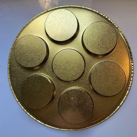 Vintage 50s/60s souvenir gold metal drink tray from Georgia - Picture 6 of 6